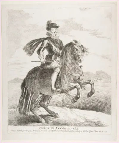 Philip III, King of Spain on horseback, after Velázquez