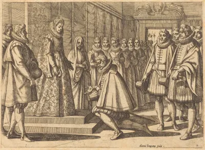 Philip of Spain before Margaret of Austria