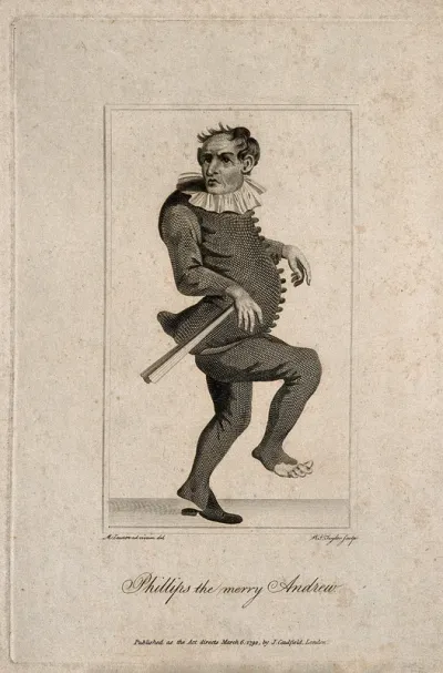Phillips, a clown, known as 'the Merry Andrew'