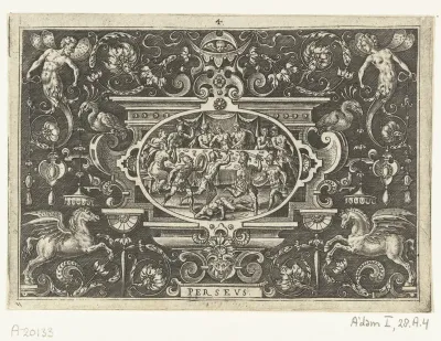 Phineus verstoort de bruiloft van Perseus en Andromeda