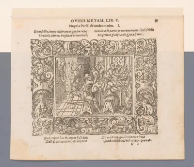 Phineus verstoort de bruiloft van Perseus en Andromeda