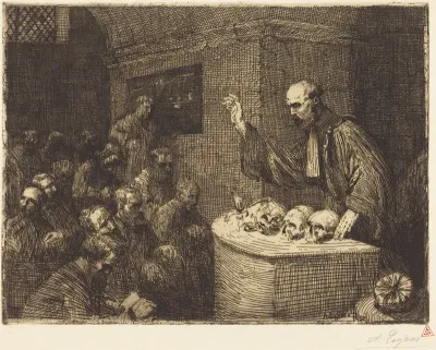 Phrenology Course, 2nd plate (Le cours de phrenologie)