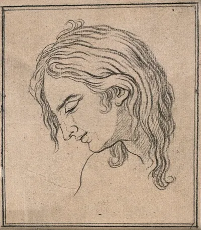 Physiognomy showing a man trying to control himself under the duress of pain