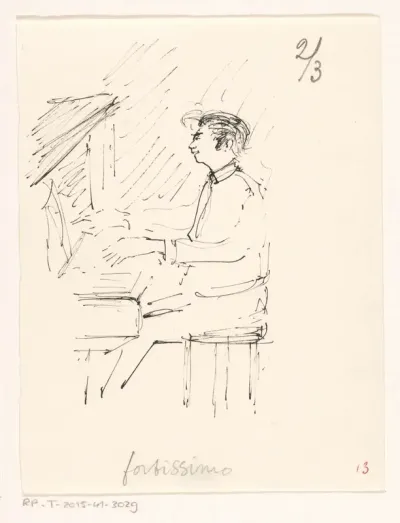 Pianospelende man