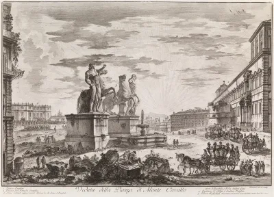 Piazza di Monte Cavallo (Quirinale), from the series Vedute di Roma