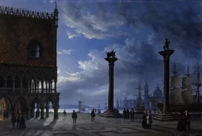 Piazza San Marco in the Moonlight