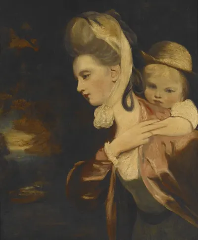 Pick a Back (Mrs. Payne Gallaway and Child) (copy)