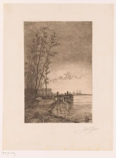 Pier in een rivier