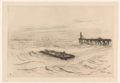 Pier van Scheveningen in aanbouw