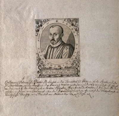 Pierre Belon. Line engraving by T. de Bry, 1645