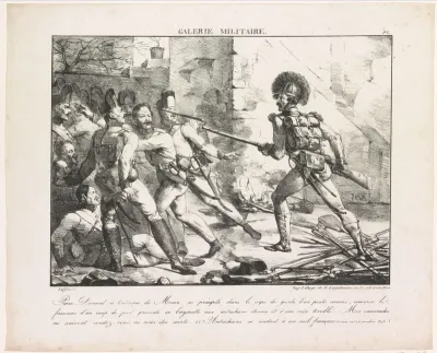 Pierre Durand overrompelt een voorpost van de Oostenrijkers, 1796