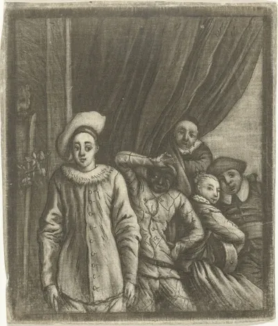 Pierrot en Harlekijn, ca. 1700