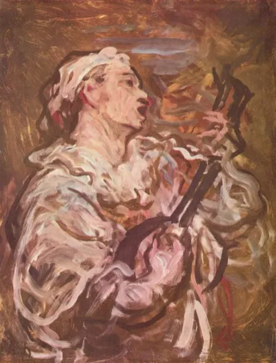 Pierrot Playing the Guitar