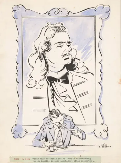 Piet Bing dineert voor een portret van zijn voorouder