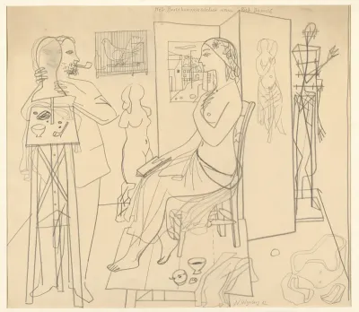Piet Damsté in zijn atelier