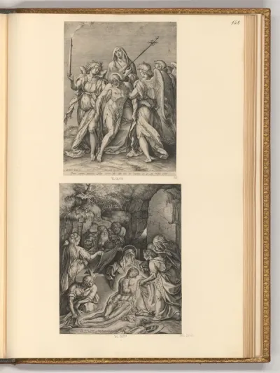 Pietà mit drei Engeln; Die Grablegung Christi