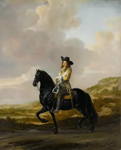 Pieter Schout te paard