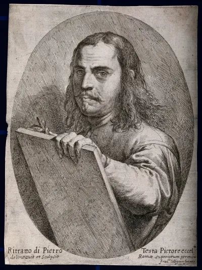 Pietro Testa. Etching by P. Testa after himself