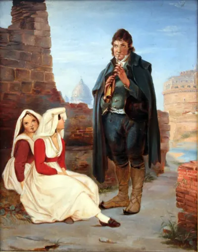 Pifferaro and Girls in Rome