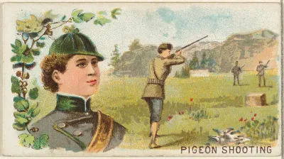Pigeon Shooting, from the Games and Sports series (N165) for Old Judge Cigarettes