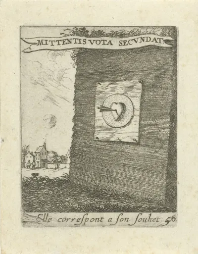 Pijl in het midden van een hart