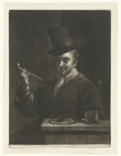 Pijprokende man