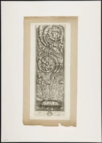 Pilaster decoration with double acanthus tendril, from Medici palace, Rome