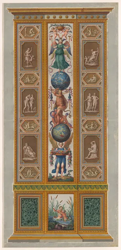 Pilaster: Earth and the Heavens, from "Loggie di Rafaele nel Vaticano"