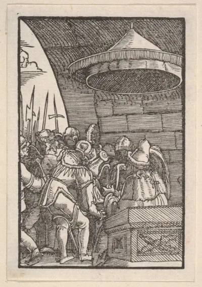 Pilate Washing His Hands, from "The Fall and Salvation of Mankind Through the Life and Passion of Christ"