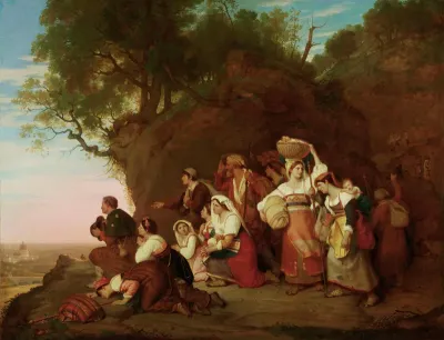 Pilgrims Arriving in Sight of Rome