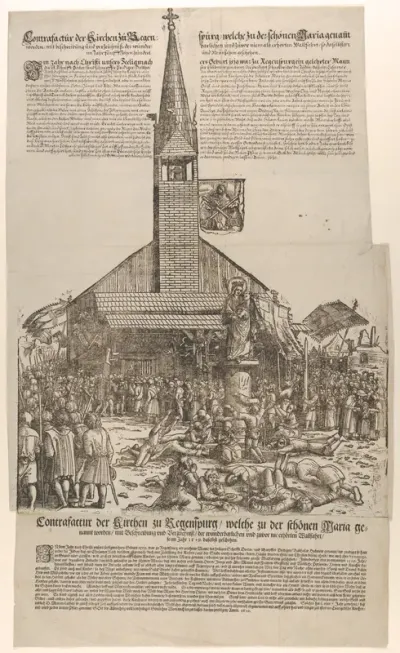 Pilgrims at the Church of the 'Beautiful Virgin' at Regensburg