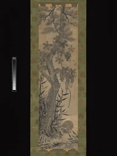 Pine, Bamboo, Grape, and Squirrel