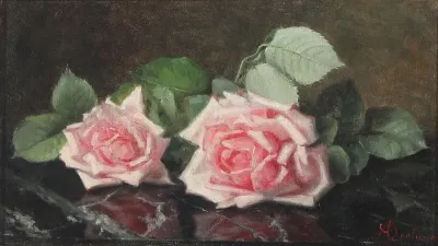 Pink roses.