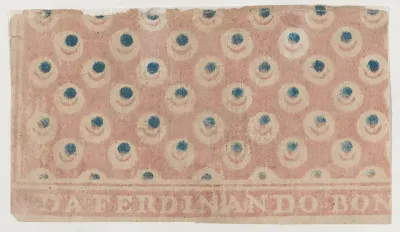 Pink sheet with blue dot pattern