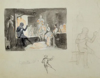 Pistol´s Tales, Composition Study I. Illustrations for Julqvällen (Christmas Eve) by J. L. Runeberg