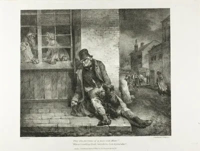 Pity the Sorrows of a Poor Old Man!... plate 2 from Various Subjects Drawn from Life and on Stone (The English Suite)