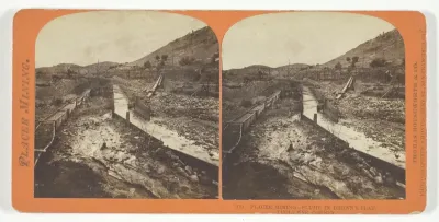 Placer Mining, Flume in Brown's Flat, Tuolumne County, No. 970 from the series "Placer Mining"