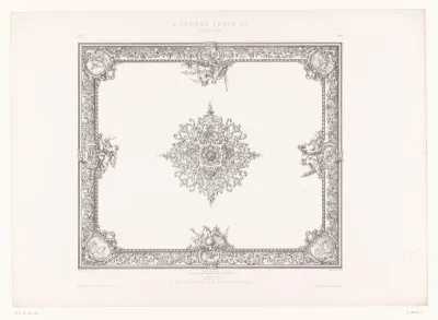 Plafond in de kamer van de prinses van Rohan in Hôtel de Soubise