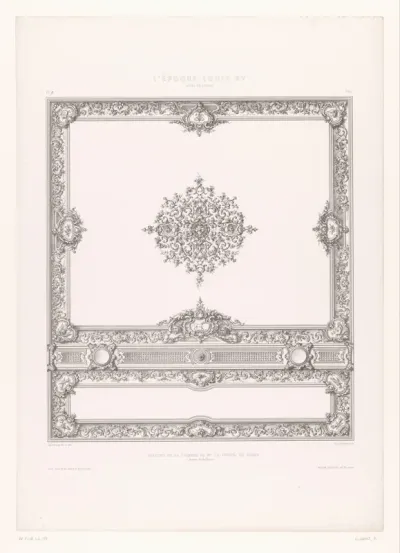 Plafond van de kamer van de prins van Rohan in Hôtel de Soubise