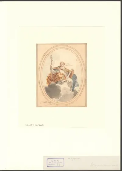 Plafond van de Mozes en Aäronkerk met de heilige Gregorius
