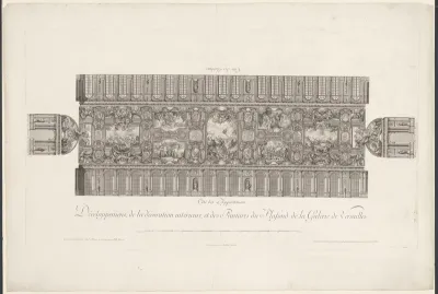 Plafondschildering in de Grande Galerie van Versailles