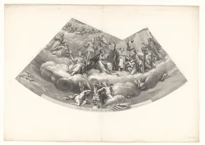 Plafondschilderingen in de koepel van de kerk Val-du-Grace: o.a. David en Mozes