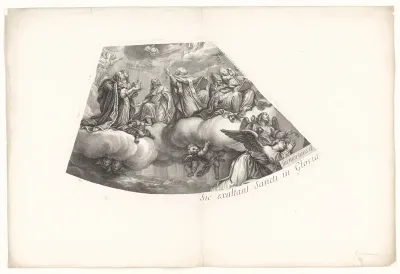 Plafondschilderingen in de koepel van de kerk Val-du-Grace: o.a. een paus