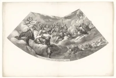 Plafondschilderingen in de koepel van de kerk Val-du-Grace: o.a. Petrus en Johannes