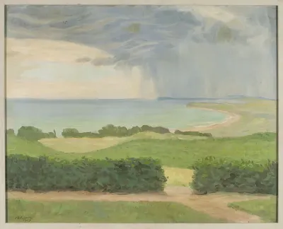 Plain landscape with water.