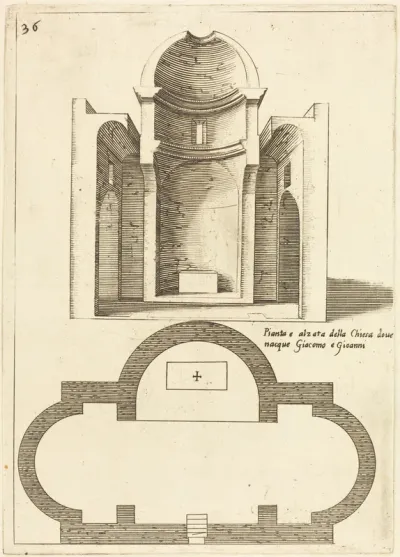 Plan and Elevation of the Church of Saints James and John