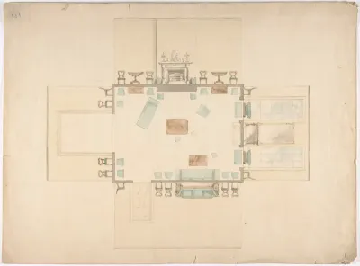 Plan and Elevations of a Room