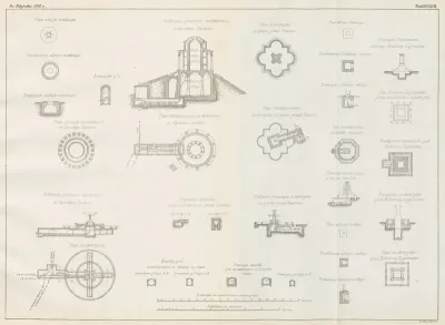 Plan części miasta Warszawy z pokazaniem Wodociągów wykonanych podług projektu H. Marconi : [Plany i przecięcia poszczególnych elementów]