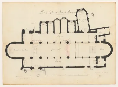 Plan de la cathédrale Saint-Jean de Besançon