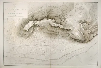 Plan du siége de Sagonte [Material cartográfico] : par l'Armée Francaise d'Aragon